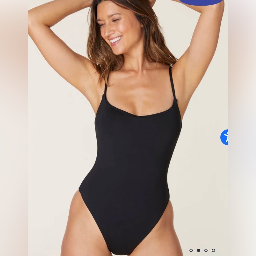Andie Fiji black one piece swimsuit medium tall